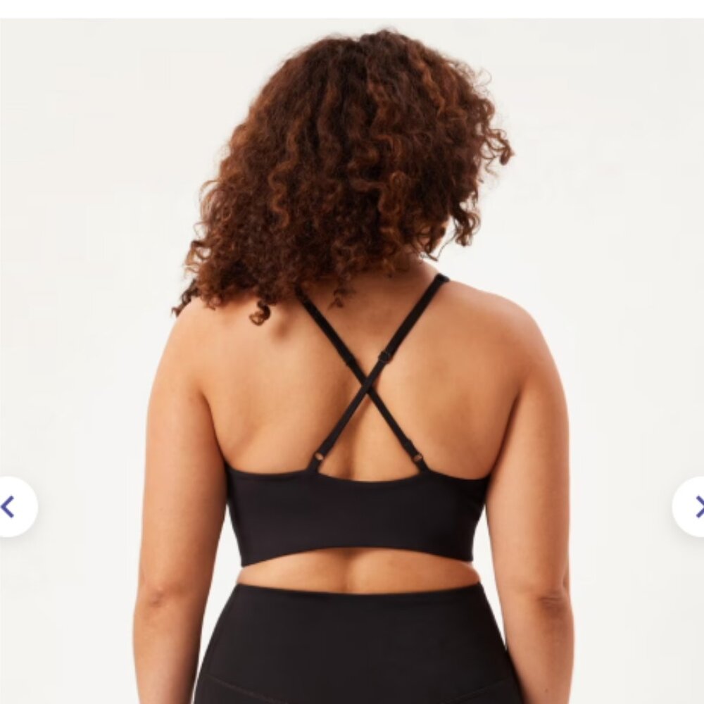 NWT Girlfriend Collective Black Topanga Halter Bra Size Large - Picture 2 of 13